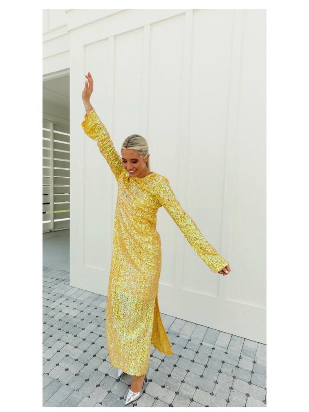 Show Me Your Mumu Calypso Maxi Dress in Yellow EUC Sz S